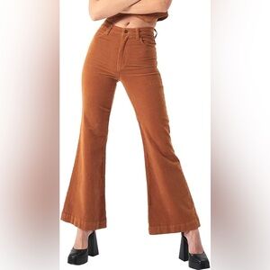 American Eagle Hi-Rise Crop Flare Corduroy Free People Inspo 12